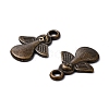 Tibetan Style Angel Alloy Pendants TIBEP-A579-AB-NR-2