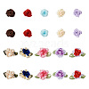 Jewelry 10 Style Polyester Imitation Flower Ornamenrt Accessories DIY-PJ0001-33-2
