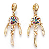 Alloy European Dangle Charms MPDL-S066-073G-1