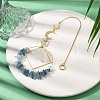 Natural Aquamarine Chip Beaded Hanging Suncatchers HJEW-TA00288-03-2