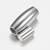 Tarnish Resistant 304 Stainless Steel Magnetic Clasps with Glue-in Ends STAS-F149-05P-3