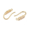 Brass Micro Pave Cubic Zirconia Earring Hooks KK-U008-11G-2