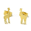 Cute Little Animal Theme 304 Stainless Steel Stud Earrings EJEW-B041-04H-G-1