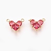 Brass Cubic Zirconia Charms X-KK-S340-12G-1