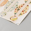 Flower Pattern Self-Adhesive Paper Adhesive Label STIC-WH0037-001-2