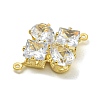 Brass Crystal Rhinestone Connector Charms KK-I715-21G-01-2