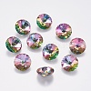 Faceted Glass Rhinestone Charms RGLA-F049-8mm-001VO-1