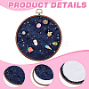 Flat Round Polyester & Acrylic Wall Mounted Brooch Organizer Display Boards AJEW-WH20006-30B-6