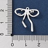 Brass Micro Pave Clear Cubic Zirconia Pendants KK-G491-24S-01-3