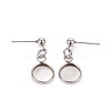 Tarnish Resistant 304 Stainless Steel Stud Earring Settings LS-STAS-L226-019I-P-1