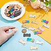 50Pcs 5 Colors Stainless Steel Pendants STAS-WA0001-01-3