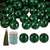 50Pcs Natural Wooden Beads with Tartan Pattern DIY-SZ0003-11B-8