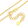 925 Sterling Silver Wheat Chain Necklaces NJEW-C052-16G-2