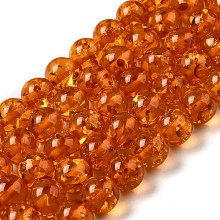 Resin Imitation Amber Beads Strands RESI-Z017-01C