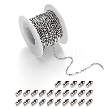 304 Stainless Steel Ball Chains and Ball Chain Connectors Set CHS-YW0001-01B