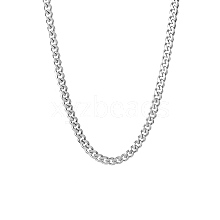 Non-Tarnish 201 Stainless Steel Curb Chain Necklaces for Men NJEW-Q336-08A-P