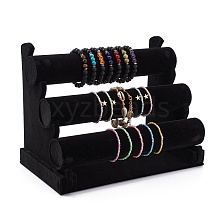 Removable 3 Tier T-bar Velvet Bracelet Display Stands BDIS-YW0001-04