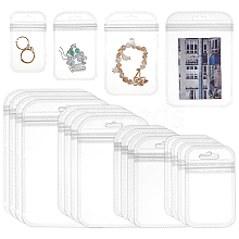 BENECREAT 160Pcs 4 Styles Transparent Plastic Zip Lock Bags OPP-BC0001-12