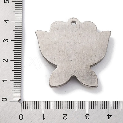 Handmade Millefiore Glass Pendants STAS-Q342-02P-1