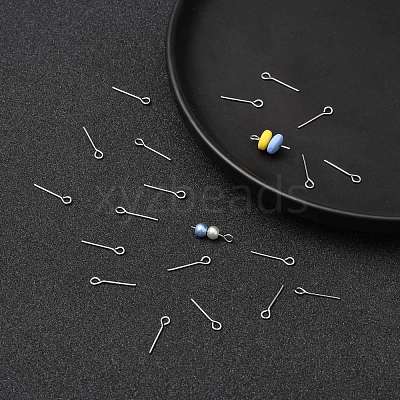 Tarnish Resistant 304 Stainless Steel Eye Pin X-STAS-R045-15mm-1