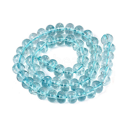 Crackle Transparent Glass Beads Strands GLAA-N074-02B-10-1