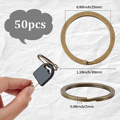 50Pcs Iron Double Loops Jump Rings IFIN-SP0001-62-1