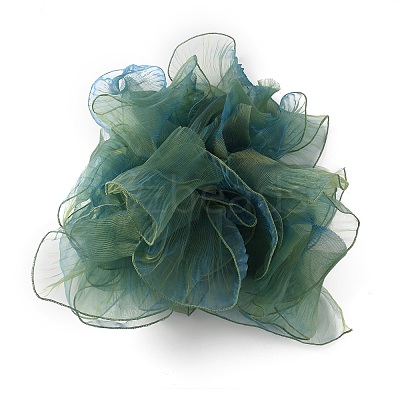 Polyester Pleated Lace Trim Ribbon OCOR-WH0079-45D-1