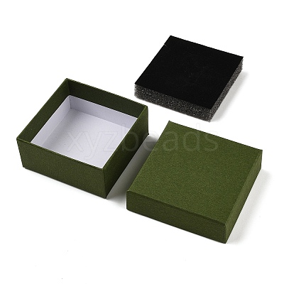 Cardboard Paper Jewelry Storage Boxes with Sponge CON-P023-01B-01-1