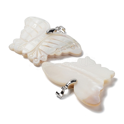Natural Freshwater Shell Pendants BSHE-P033-05P-1