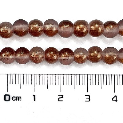 Frosted Transparent Glass Bead Strands GLAA-P065-6mm-13-1