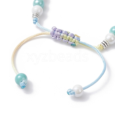 Handmade Porcelain Beaded Bracelets BJEW-JB12473-02-1