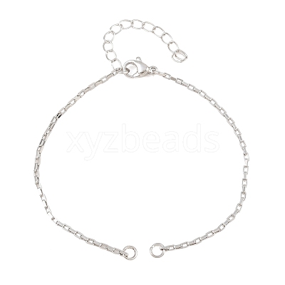 Brass Box Chain Bracelet Making KK-CBADBBF-02P-1