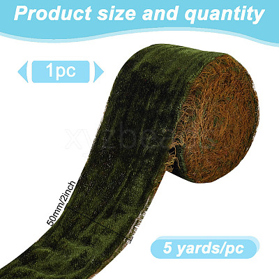 5 Yards Polyester Frayed Ribbon OCOR-WH0082-226A-02-1