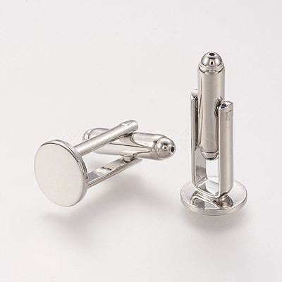 Flat Round Bass Cuff Button KK-J184-31P-1