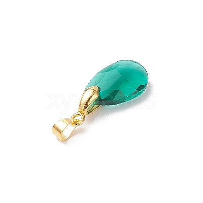 Brass Glass Pendants PALLOY-JF04501-1
