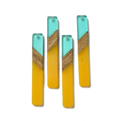 Opaque Resin & Walnut Wood Big Pendants RESI-D060-C-05-1
