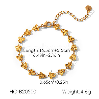 304 Stainless Steel Link Chain Bracelets for Women WG02468-04-1