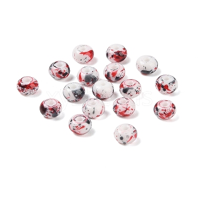 Opaque Spray Painted Glass Beads X1-GLAA-G118-01R-1