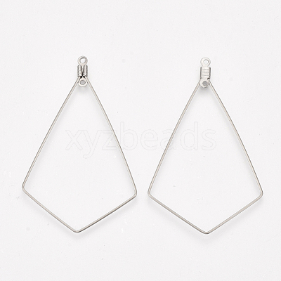 Tarnish Resistant 304 Stainless Steel Wire Pendants STAS-S103-09-1