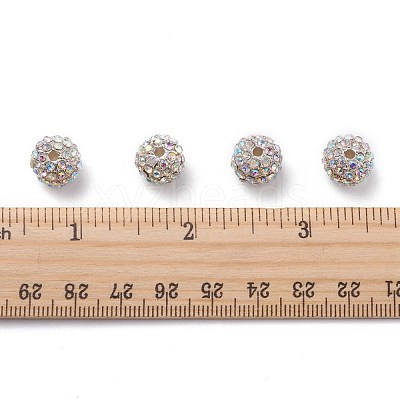 Alloy Rhinestone Beads RB-A034-10mm-A28S-1