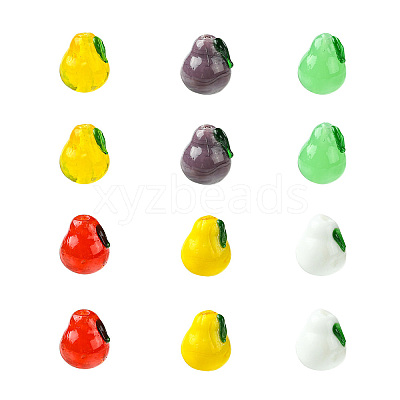 12Pcs 6 Colors Handmade Lampwork Beads LAMP-CJ0002-13-1