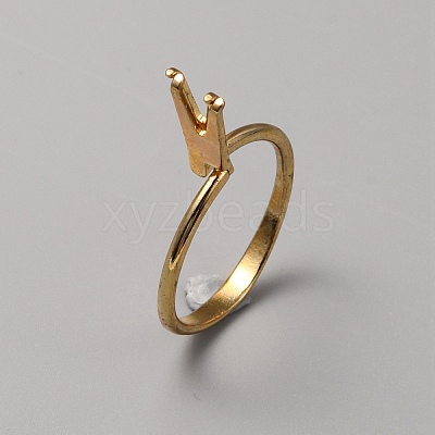 Aluminium Alloy Finger Rings Components FIND-WH0111-275B-G-1