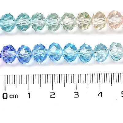 Transparent Painted Glass Beads Strands DGLA-A034-T8mm-A14-1