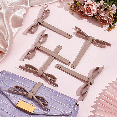 6Pcs Imitation Leather Bowknot Accessories DIY-CL0001-64A-1