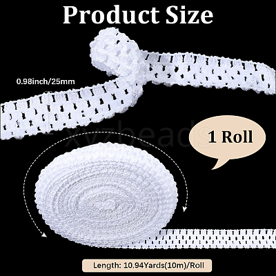10M Elastic Polyester Ribbon Baby Headbands OHAR-GF0001-53B-03-1