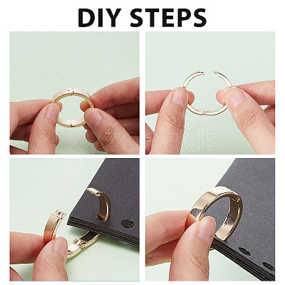 20Pcs 2 Styles Alloy Ring Round Binder Discs FIND-PH0007-75-1
