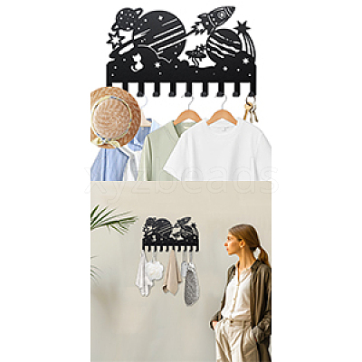 Iron Wall Mounted Hook Hangers HJEW-WH0066-007-1