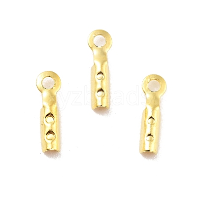 Rack Plating Brass Folding Crimp Ends KK-P274-03G-1