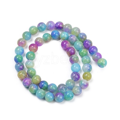 Natural Dyed White Jade Beads Strands G-NH0045-01C-1