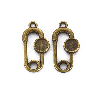 Tibetan Style Alloy Pendant Cabochon Settings PALLOY-N160-44AB-1